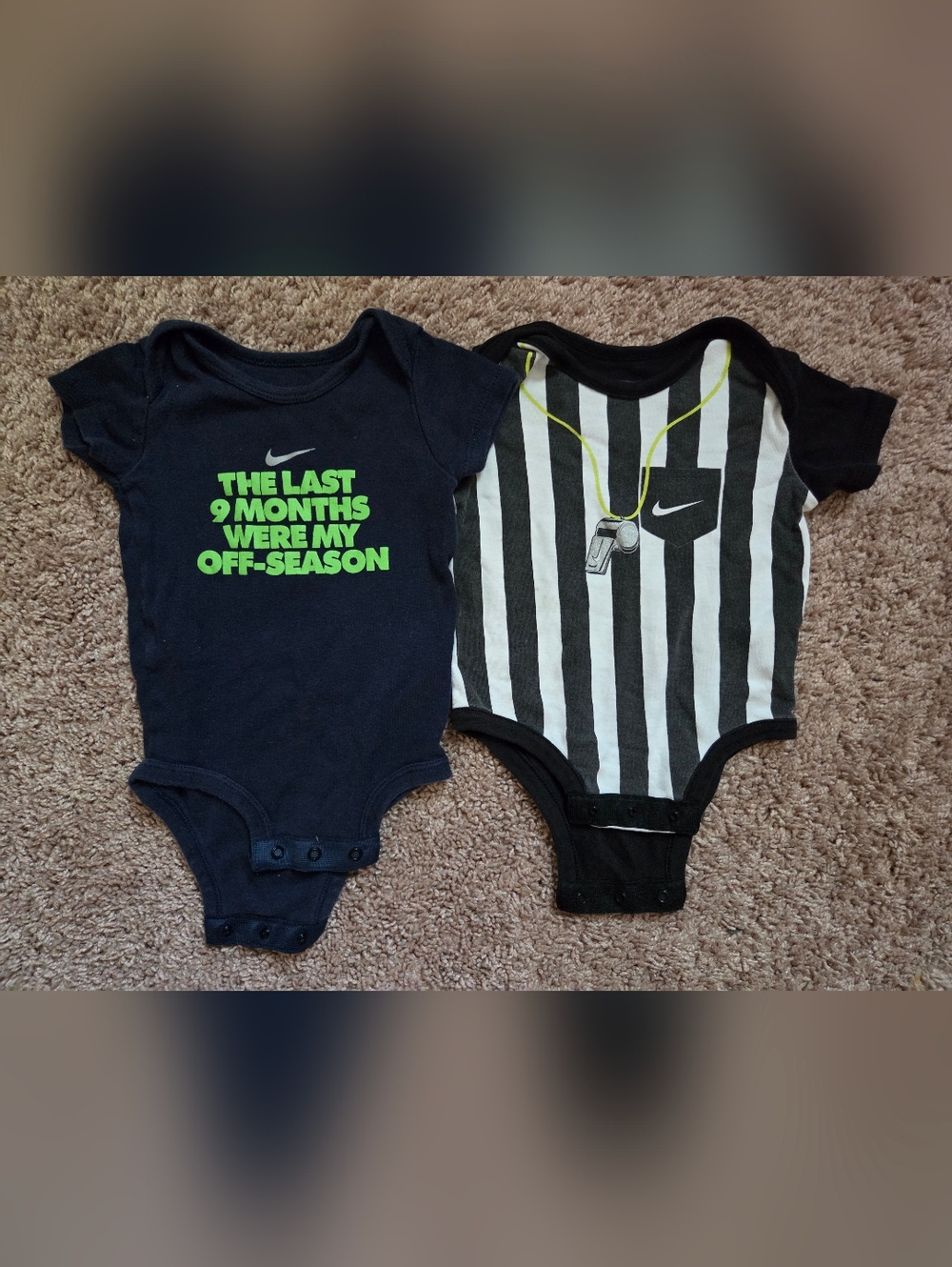 Nike Baby Navy Graphic One-Piece Bodysuit - 'Off-Season'